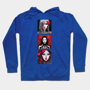 Triple Japanese Portraits - Eye Voodoo Hoodie